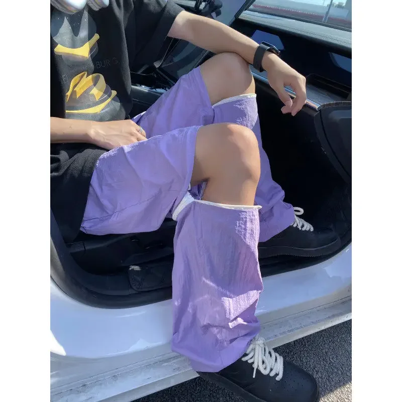 Быстросохнущие повседневные мужские длинные брюки летние уличные со съемным