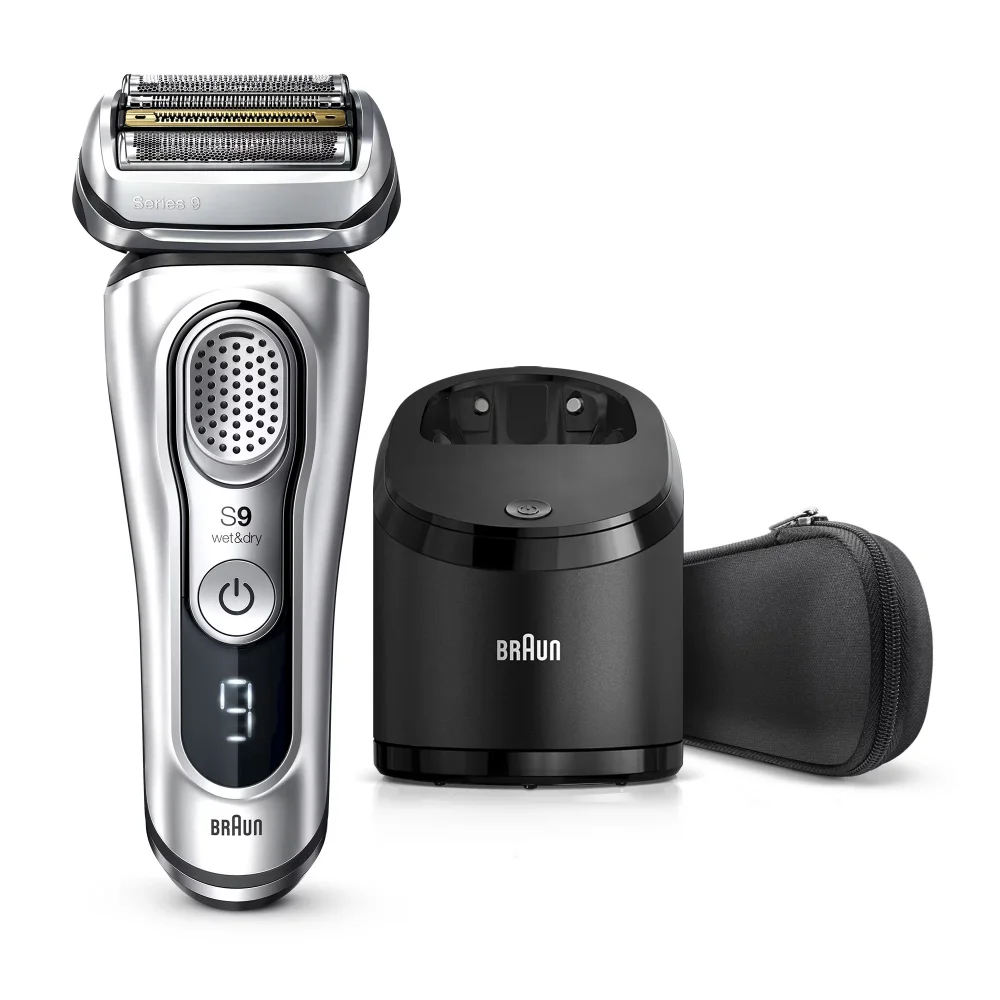 

9 9370cc Wet Dry Mens Electric Shaver with Clean Station
