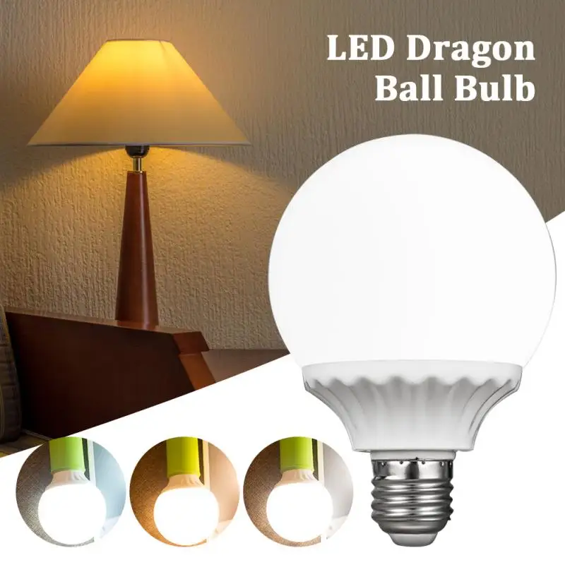 

LED Dragon Ball Bulb G80/G95 Fully Transparent E27 Bulb No Flicker Milky White E27 G80 Round Bulb Light Led Lights LED Bulbs