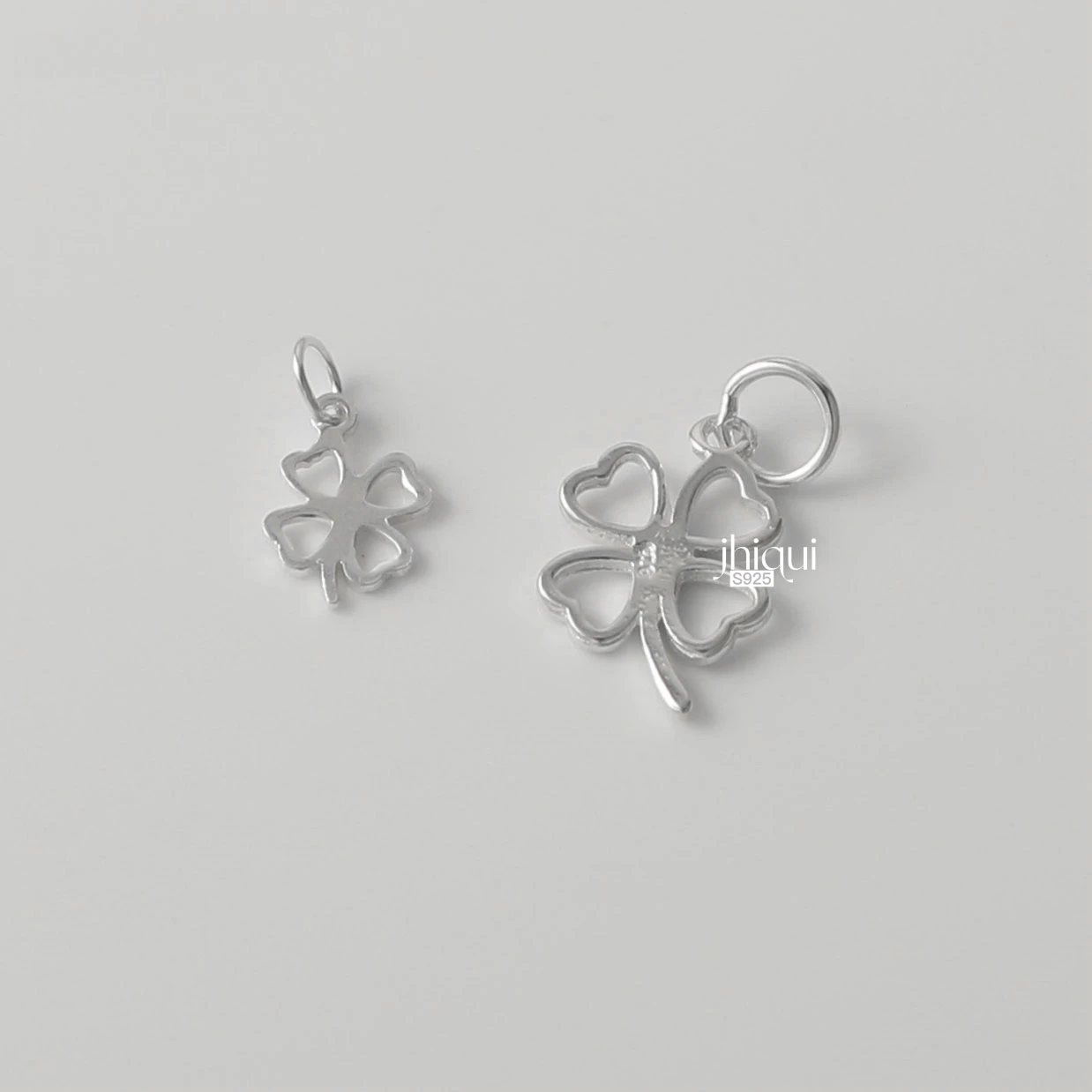 Подвеска в виде листа клевера из серебра 925 пробы для браслета