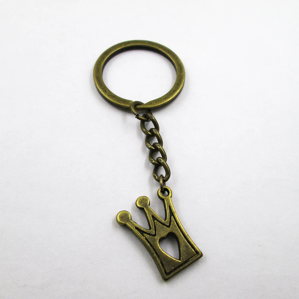 

3 шт./лот АНТИЧНЫЙ ТИБЕТСКИЙ бронзовый брелок с подвеской в виде короны сердца 21x17 мм брелок с лучшей оборкой, подарок на день рождения, брело...