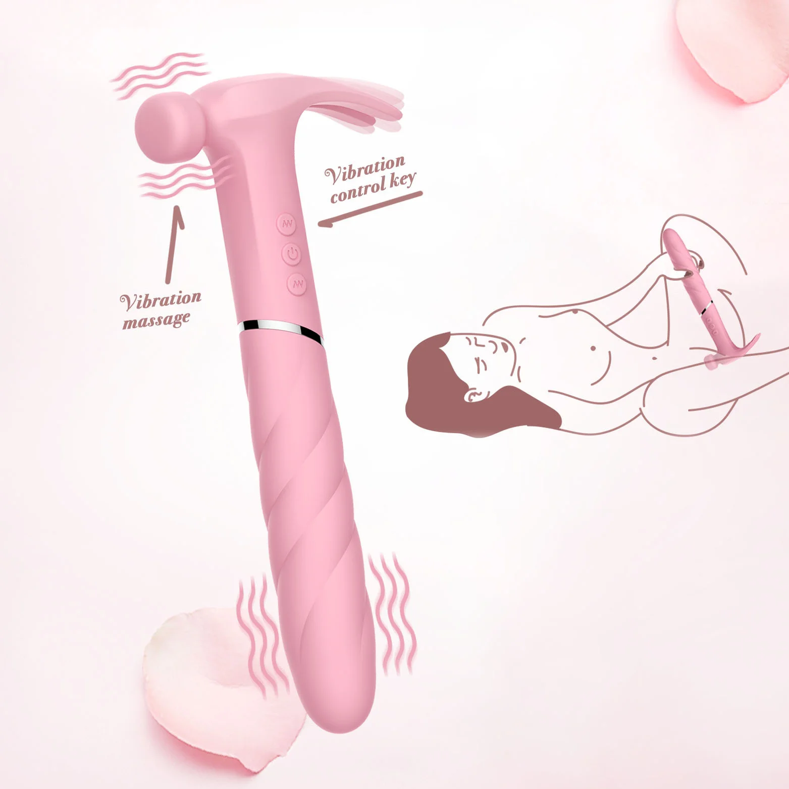 

Mini Hammer Vibrating Stick AV Wand Adult Sex Toys Cute Dildo Powerful Waterproof Vibrator G-spot Clitoral Stimulation For Wemen