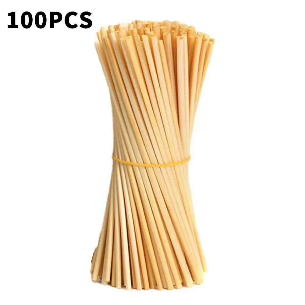 

100PCS Natural Wheat Straw 100% biodegradable Straws Kitchen Straw Portable Environmentally Drinking Accessories Bar Friend K2D5