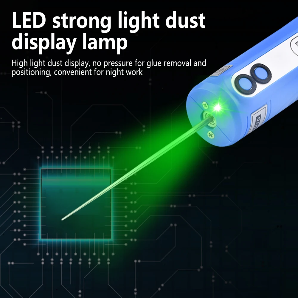 DM319 6 Speed ​​Adjustment Digital Display Electric Glue Remover Forward and Reverse Tpye-C Interface LED Dust Display Light