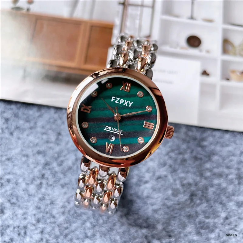 

Роскошные модные часы OM125 с ремешком из нержавеющей стали, Новые кварцевые наручные часы для женщин AAA