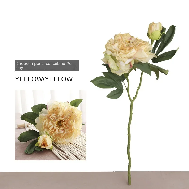 

Искусственные цветы пионы шелковые 2 штуки