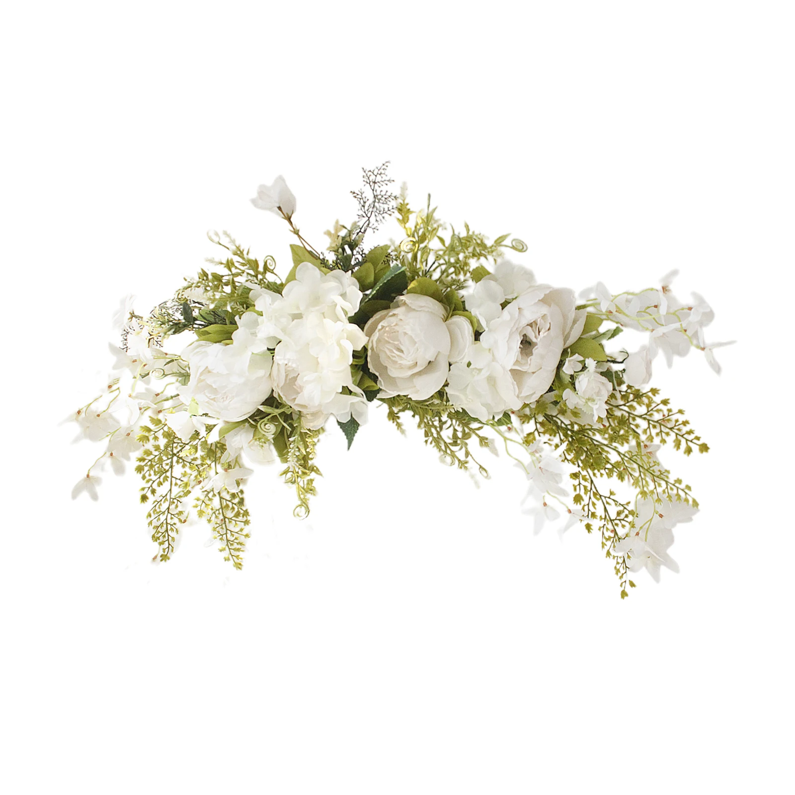 

Artificial Silk Peony Wreath Ring Wall Door Lintel Flower Trim Mirror Flower Garland Hanging Wedding Background Prop