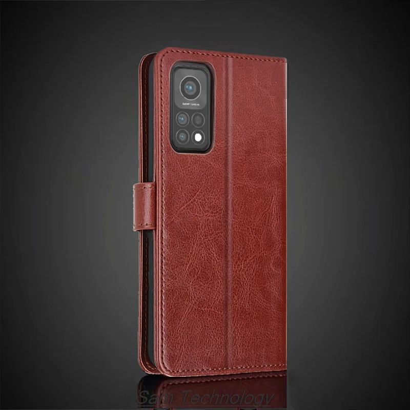 Фото Чехол-держатель для карт для Xiaomi Mi 10T/10T Pro, откидная крышка из искусственной кожи, чехол-бумажник в стиле ретро, чехол для телефона Business Capa Fundas Coque №3