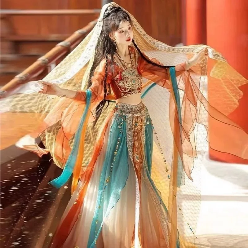 2024 Dunhuang Hanfu женские танцевальные элементы Han Tianzhu принцесса западные регионы