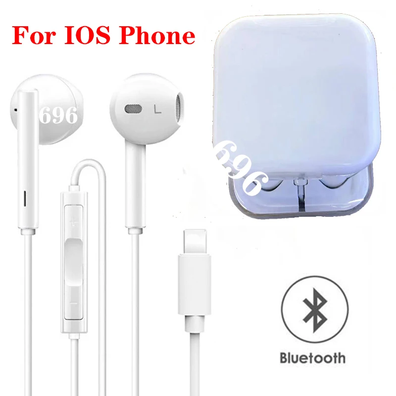 

Wired Earphone With Microphone Headphone For IPhone 11 13 12 14 Plus 7 8 X XR In Ear Headphones Stereo Wired Bluetooth Earphones