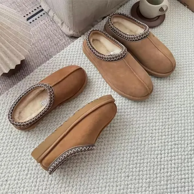 Дизайнерские осенне-зимние туфли Tazz Tazlefu для ленивых на одну ногу шерстяные