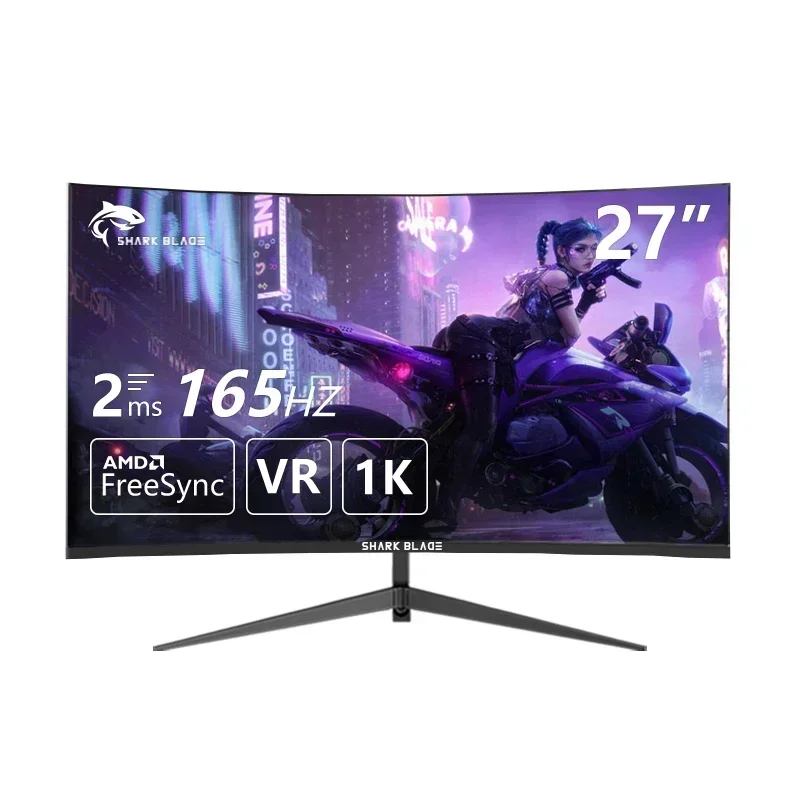 

curved Led super wide curved surface screen 1920*1080p 165hz portable monitors Monitors gaming 27 inch