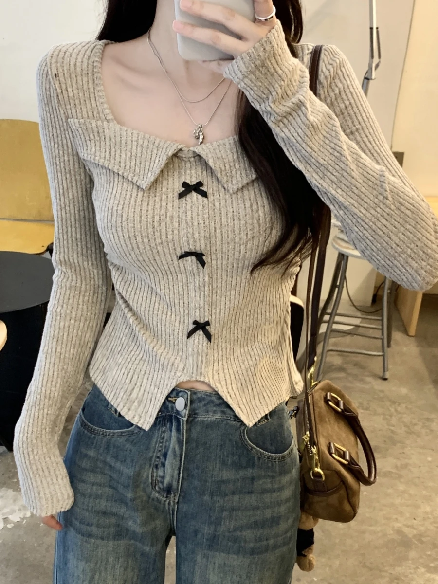 Нижняя рубашка с длинными рукавами. Женская внутренняя одежда. Осень и зима 2024.