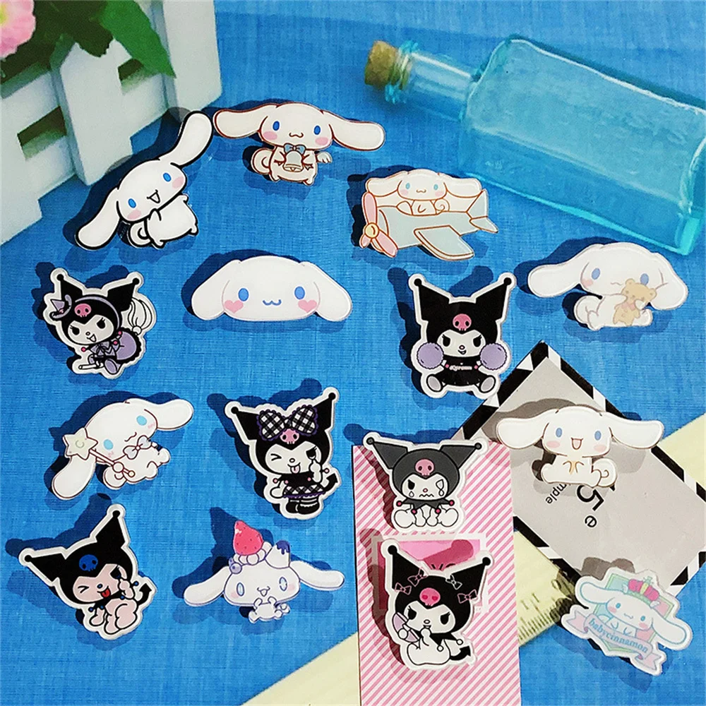 

15Pcs Cartoon acrylic Brooch bag DIY accessories small gifts cute men and women student Pin Badge