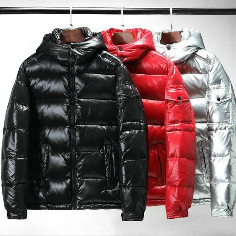 Classic cold-proof down jacket, short, thickened, bright, wash-free winter clothes, new hooded, casual, male and female