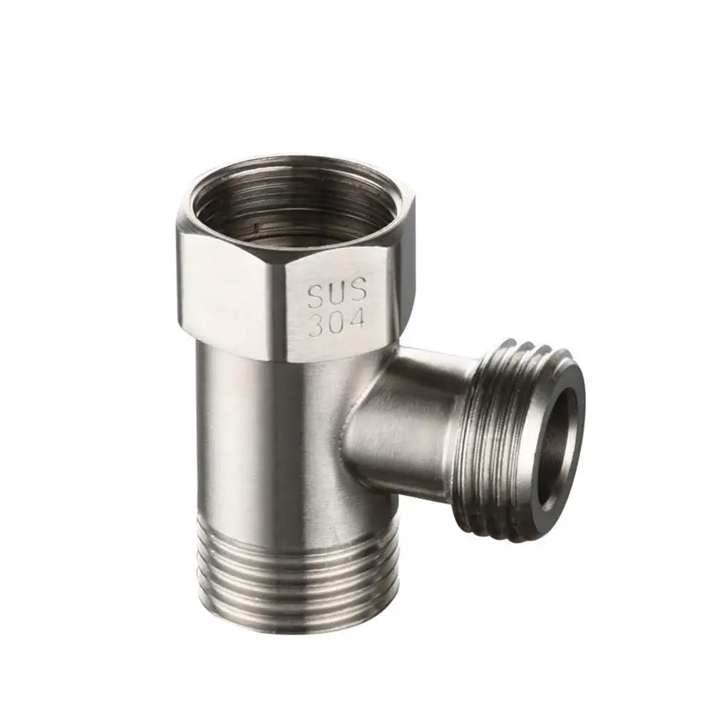 

Тройной клапан с отверстием G1/2 дюйма T-образный адаптер для смесителя для ванной комнаты крепление на руку для водопроводного крана душа