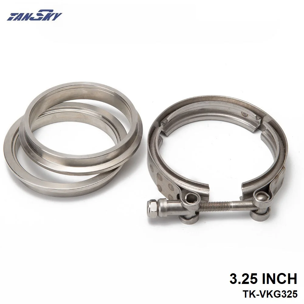 

TANSKY 3,25 "V-Band зажим и фланец комплект для турбо выхлопные трубы мягкая сталь силиконовый TK-VKG325