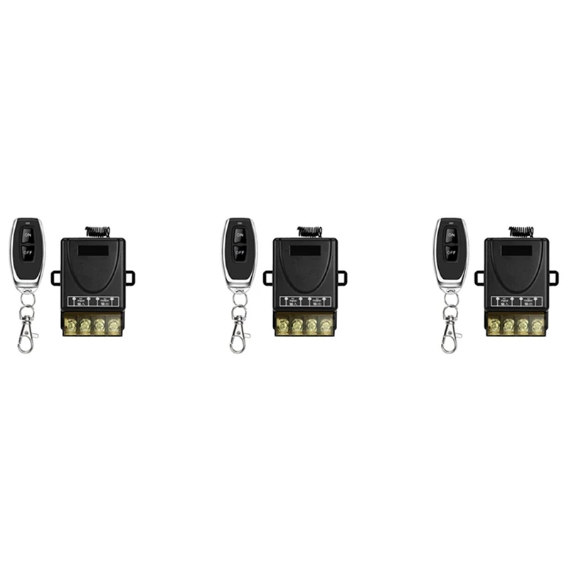 

3X 433Mhz 220V Water Pump Remote Control Switch 1Ch 30A Receiver Module ON/OFF Wireless RF Transmitter For Light LED
