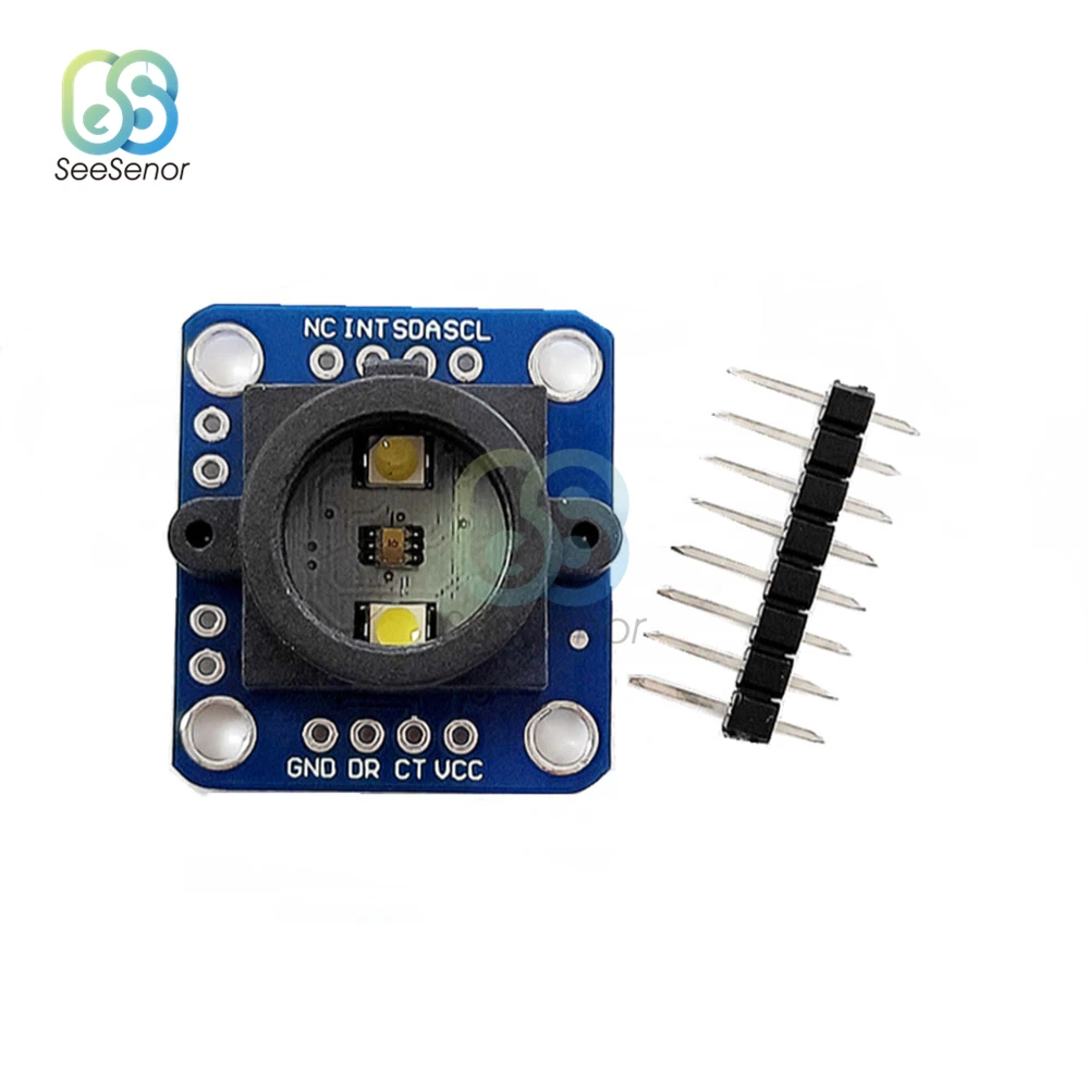 

Детали TCS34725, модуль распознавания цветного датчика, RGB макетная плата IIC, замена TCS230 TCS3200 для Arduino