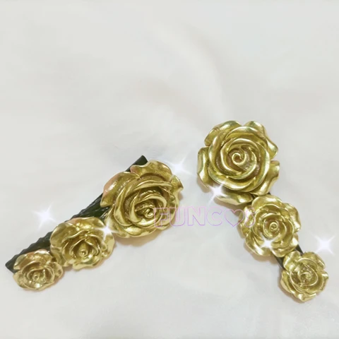 Серьги для косплея маомао из аниме «Аптека», зеленые волосы с двойными булочками, шпильки для волос горничной