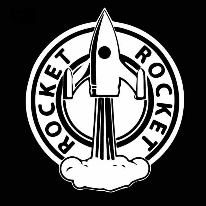 

Ослепительный запуск ракеты, изысканные наклейки, украшение для стекла автомобиля, персонализированные ПВХ водонепроницаемые наклейки, черный/белый, 19 см * 16 см