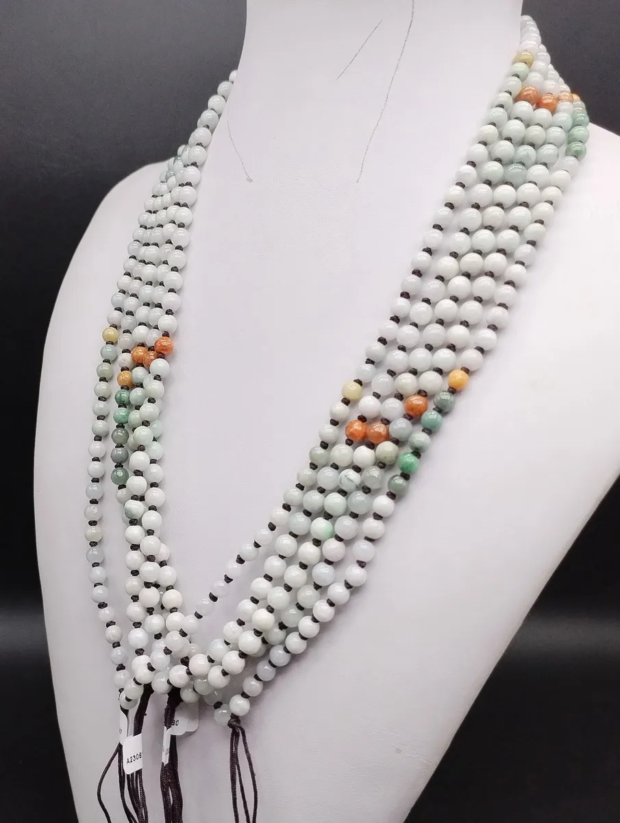 Натуральный нефрит ожерелье N108