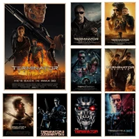 the terminator movie posters kraft paper sticker home bar cafe aesthetic art wall painting