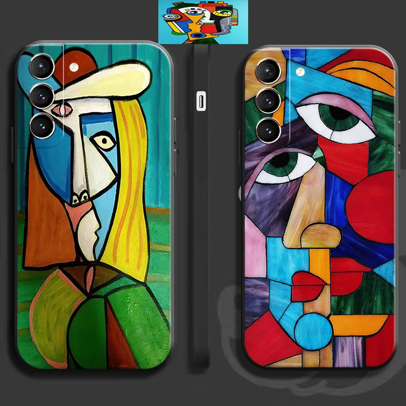 

Picasso Abstract Art Painting Phone Case For Samsung Galaxy S22 Ultra S21 S20 FE Plus Ultra S10 Lite S10E Plus 5G Shockproof