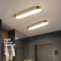modern led ceiling lamp simplicity wood splicing design for bedroom corridor aisle loft home indoor fixture decoration lighting