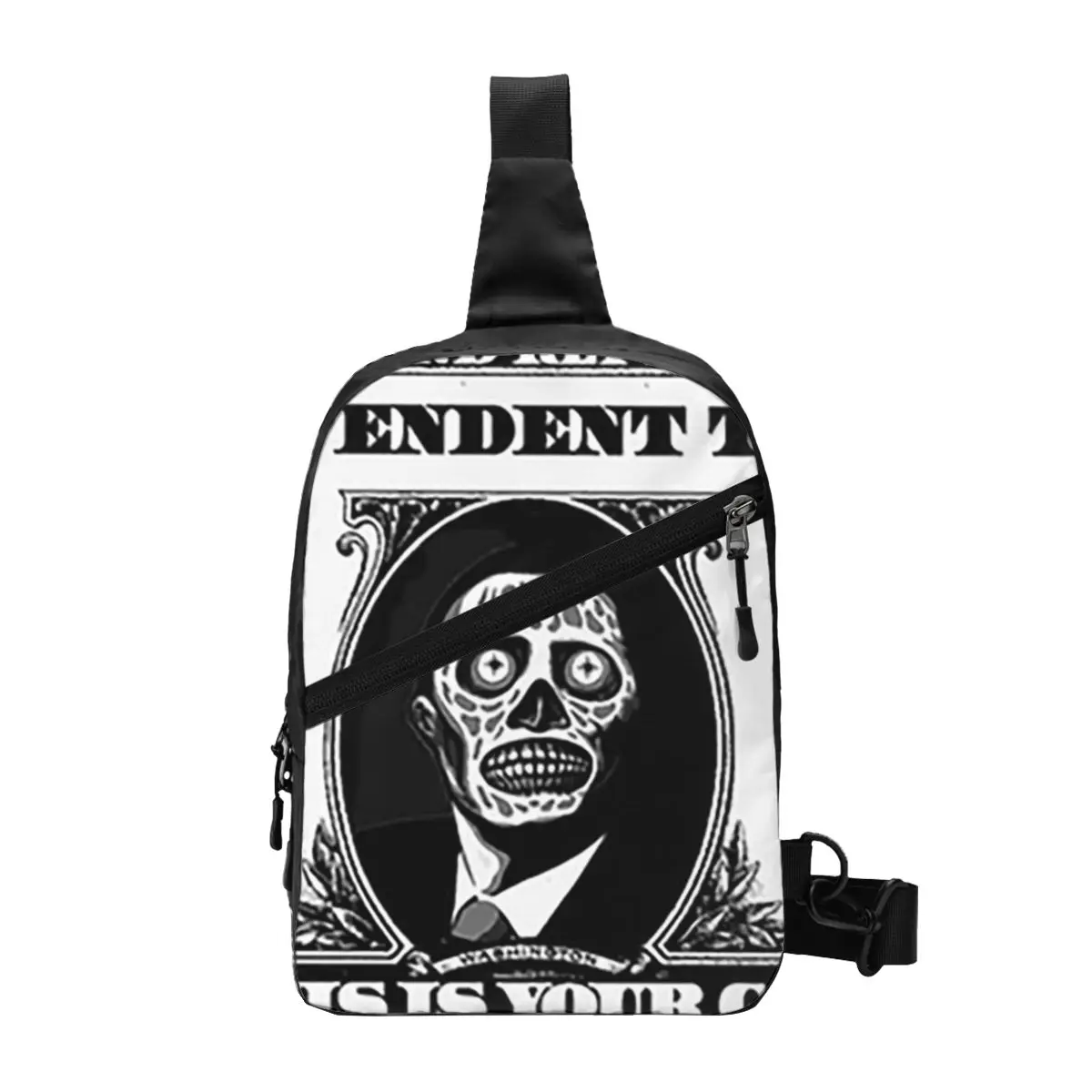 

They Live Obey Dollar Bill Chest Bag Skull Retro Crossbody Bags Men Cycling Fishing Phone Sling Bag