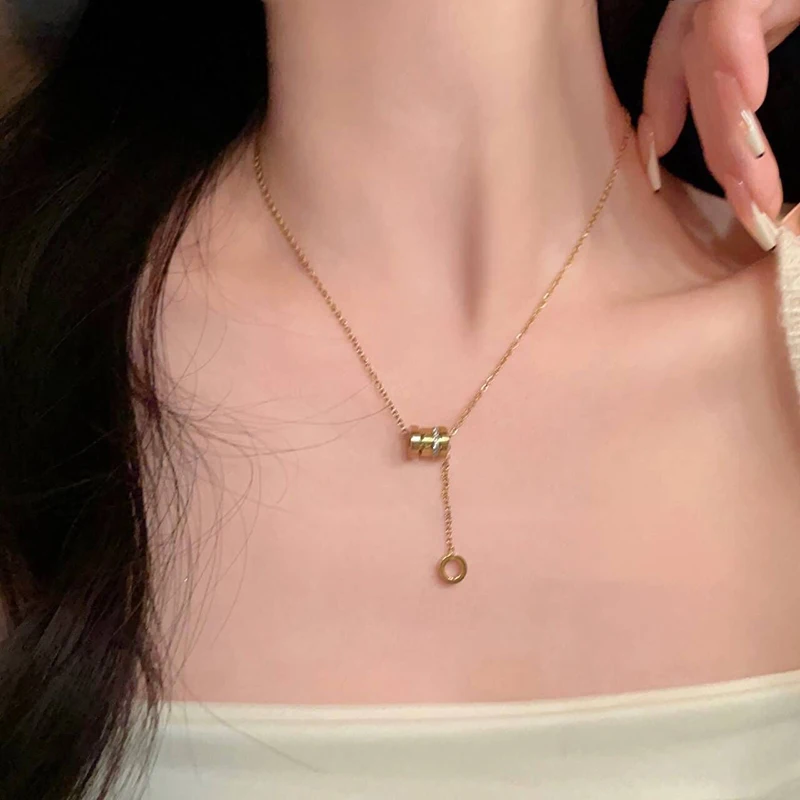 Новинка цепочка с подвеской для пар перекрестными краями Геометрическая