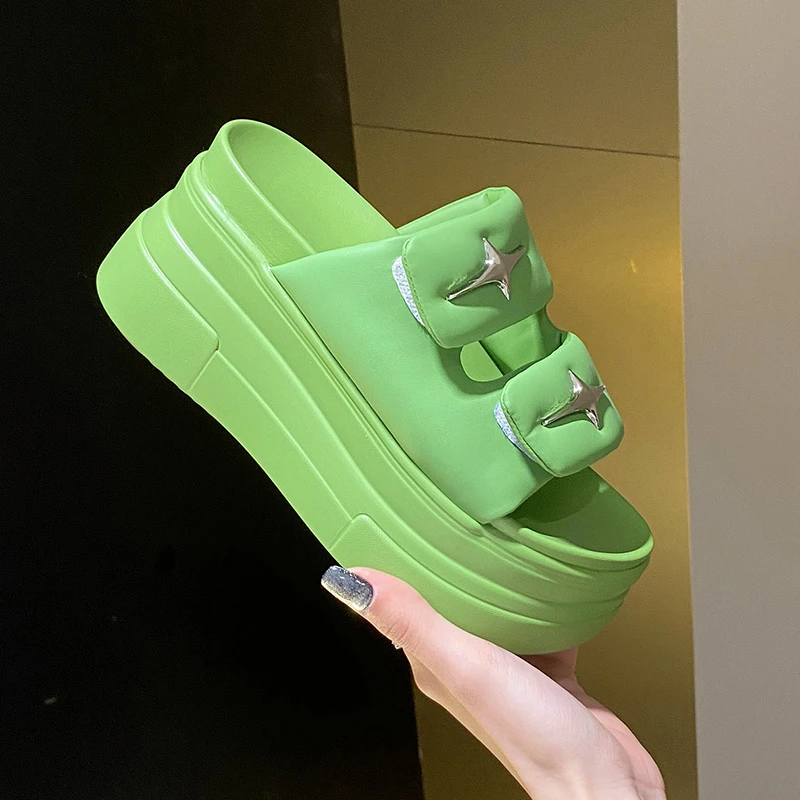 

Fashion Women Slippers Platform Sandals Outdoor Soft 9CM Heels Wedges Flip Flops Casual Shoes Comfortable Summer Women's slipper