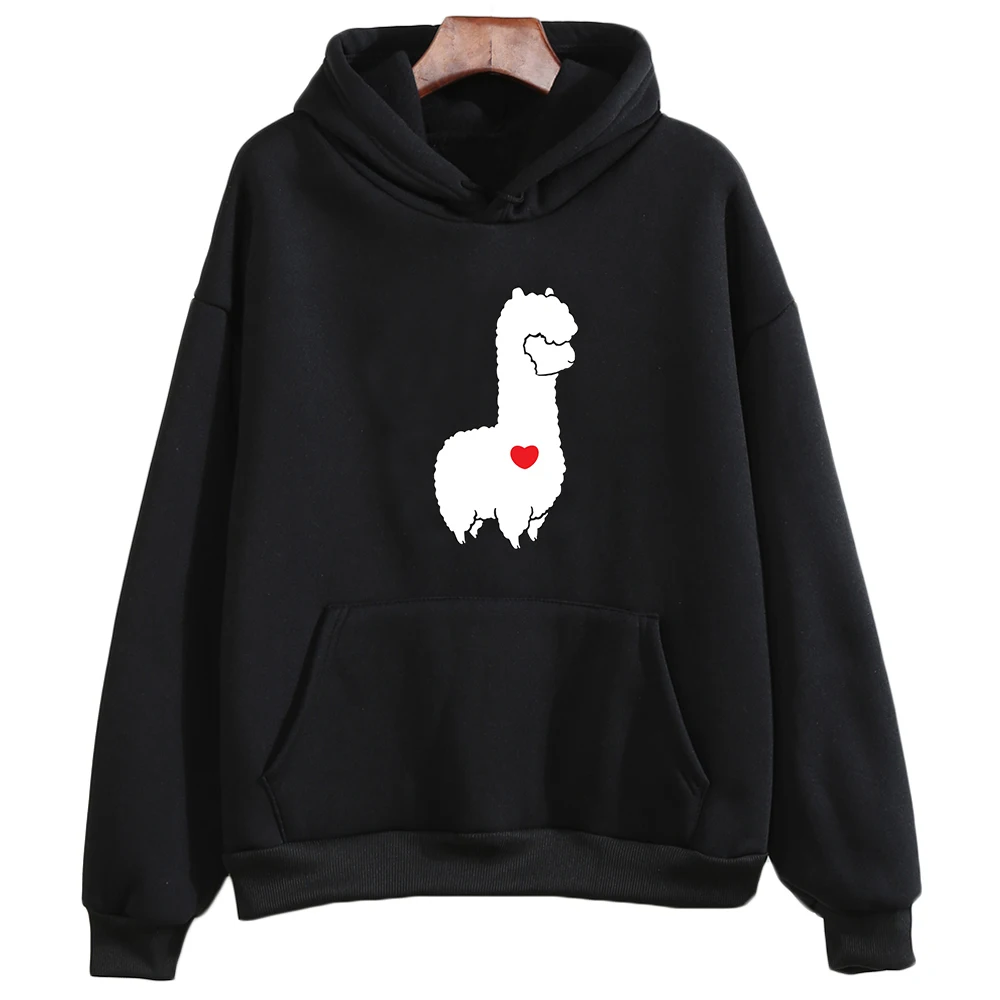 

Alpaca Oversized Hoodie Girls Kawaii/Cute Cartoon Vintage/retro Long Sleeve Sweatshirt Korean Style Spring & Autumn Children Top
