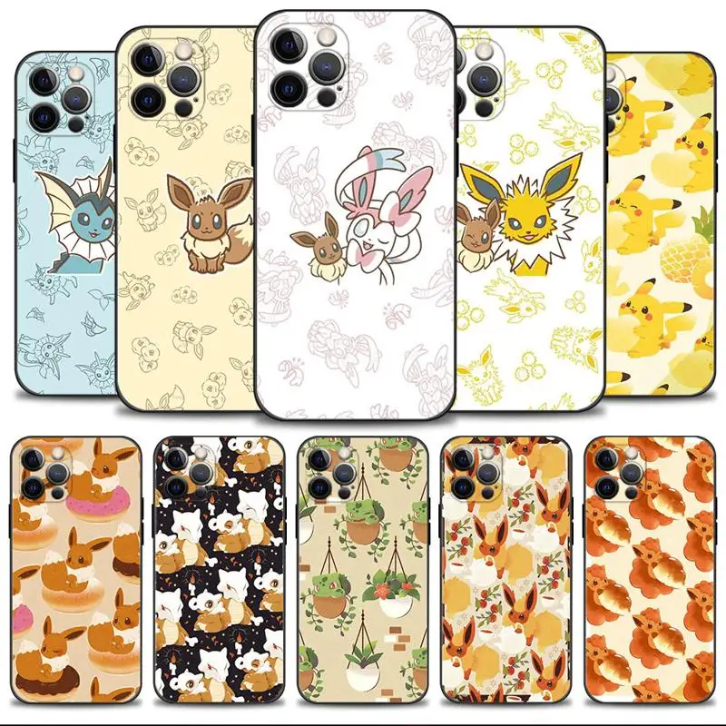 

Phone Shell For iPhone 11 Case For Apple iPhone 14 13 12 11 Pro Max 13 12 Mini XS Max XR X 7 8 Plus Cover Pokemon Sylveon Eevee