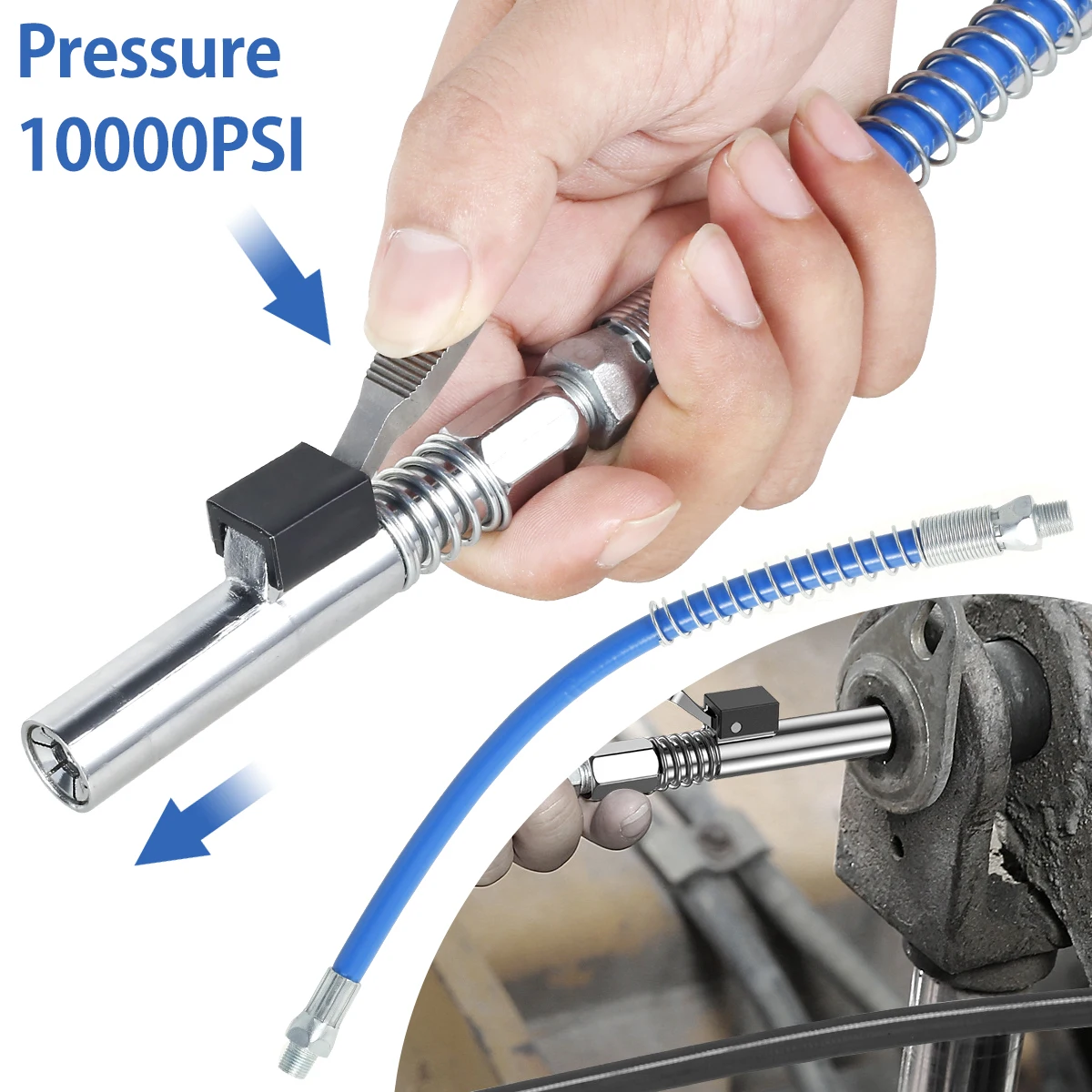 

Сверхмощный смазочный соединитель NPTI/8 10000 PSI, малый размер, прочный, из нержавеющей стали, стандартный адаптер для смазки