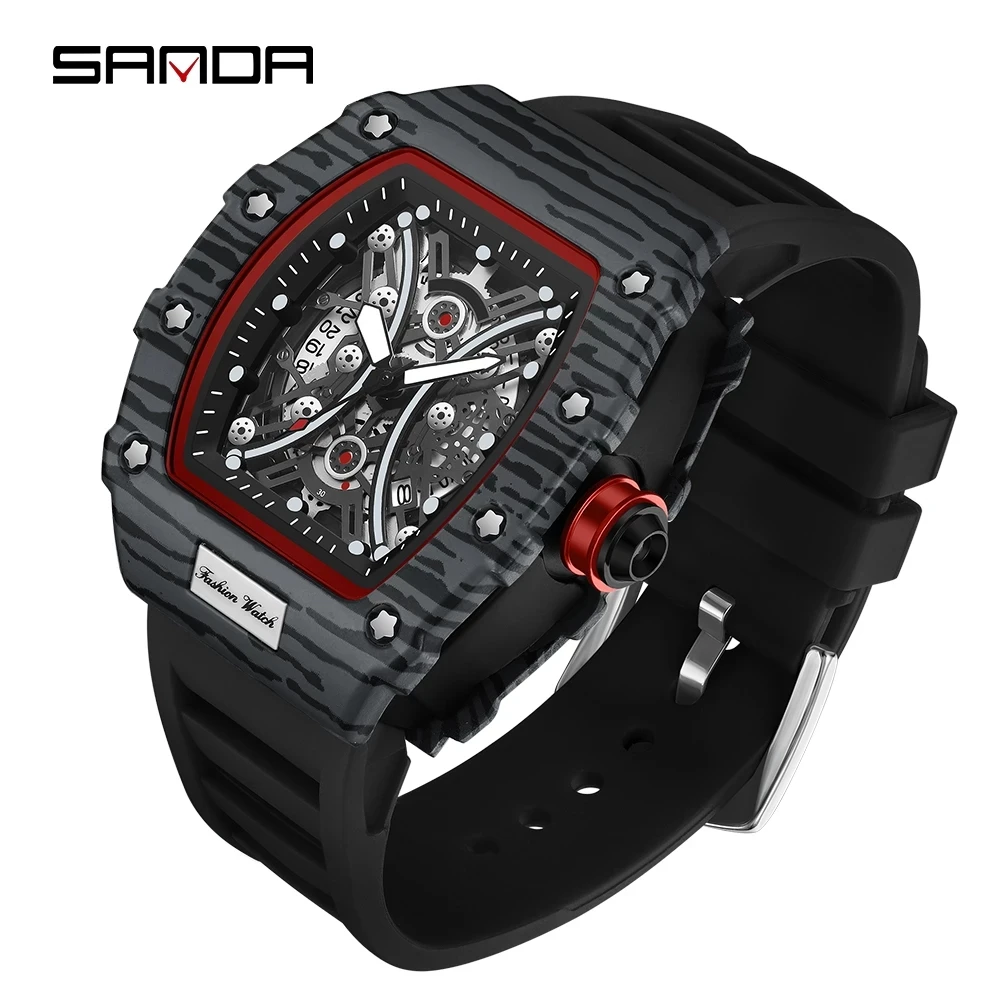 

SANDA 2023 Top Brand Luxury Men's Watches Sports Military 30M Waterproof Quartz Watch For Male Clock Relogio Masculino 7044