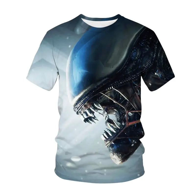 

Top Alien T-shirt Boys Girl Novel 3D Print Design Predator Hip Hop T Shirts Fashion Men Women Clothing Top Tees Kids shortsleeve
