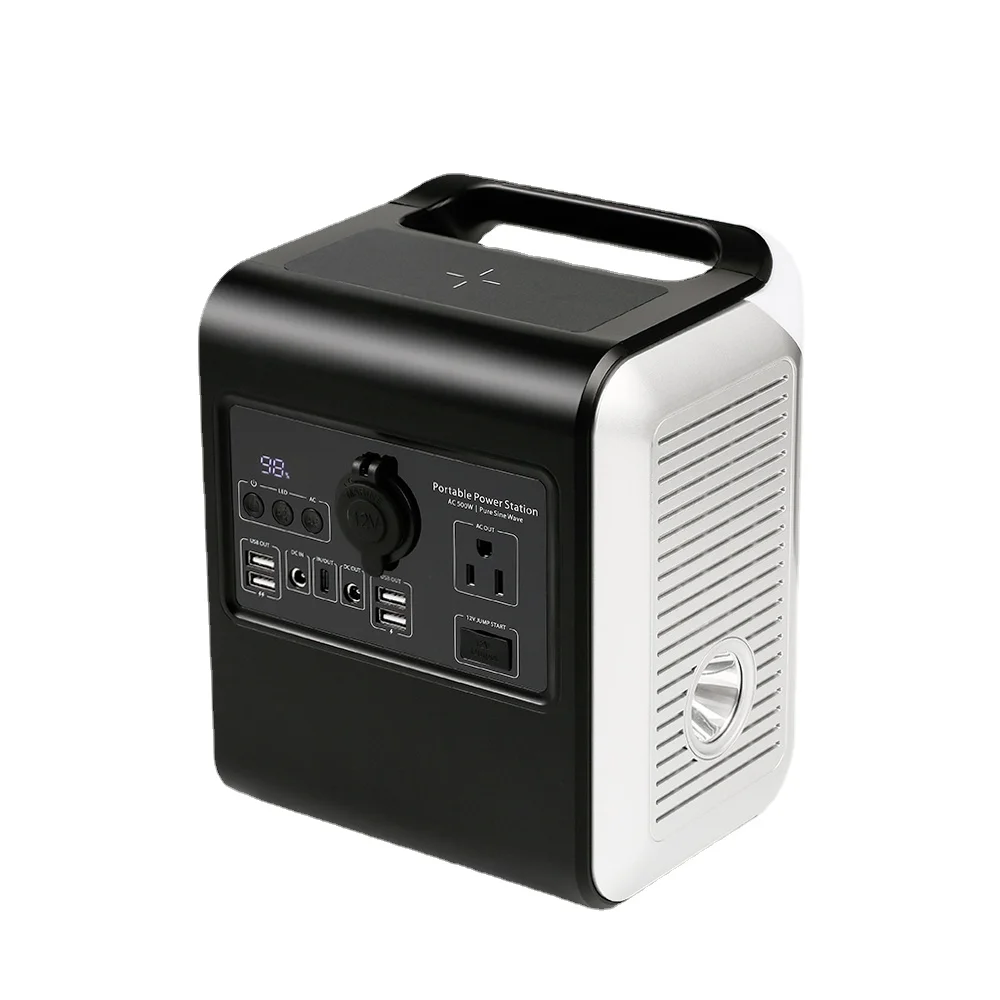 

AC600W Output Super Capacity Power Station Start 12V Car Battery Booster With Solar Charger