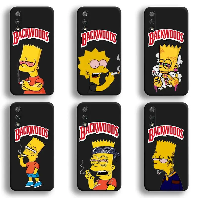 

Simpson smoking backwoods Phone Case For Huawei Honor 30 20 10 9 8 8x 8c v30 Lite view 7A pro