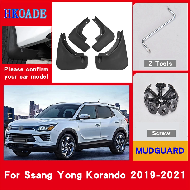 

Брызговики для автомобиля Ssang yong Korando 2019 2020 2021, брызговики, аксессуары для автомобильных брызговиков