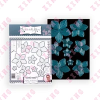 2022 new shabby starflowers 9 dies metal cutting scrapbook decoration embossing template diy greeting card craft reusable mold
