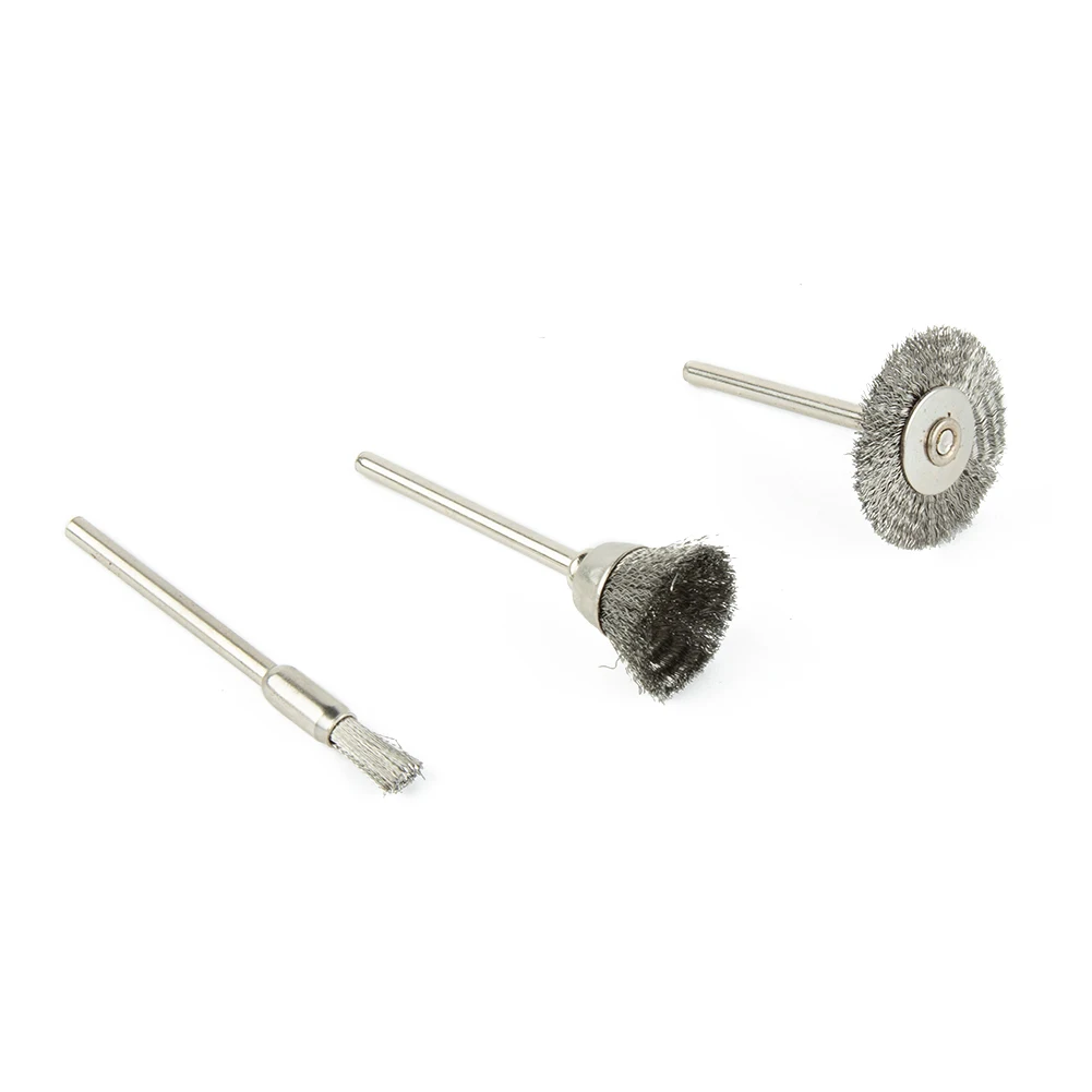 

15PCS Wire Wheel Brushes Stainless Steel Wire Brushes Set Accessories Rotary Tools For Polish Clean Derusting Grinding Deburring