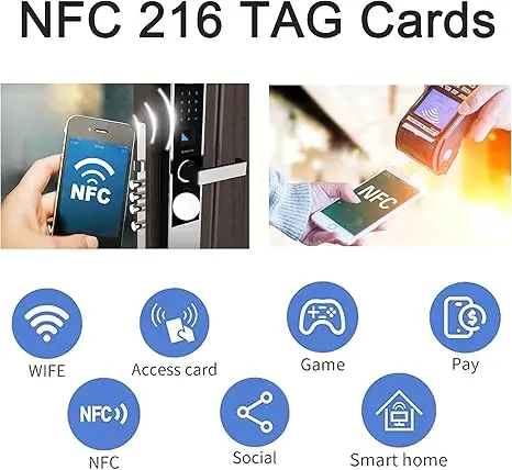 Фото 50 шт. NFC-метки NTAG216/215 NFC-наклейки для записи пустые NFC-метки клейкие NFC 216 программируемые NFC-метки 888 байт памяти №5