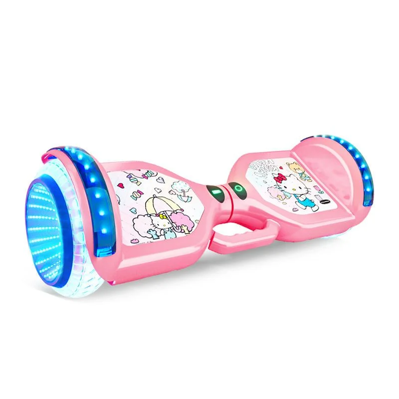 

Sanrio cartoon Hello Kitty animation peripheral high-end smart balance car children boys and girls hand lever balance car gift