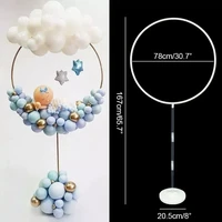 balloon arch round ring stand for wedding kids birthday party decoration balloons hoop holder baby shower favors christmas decor