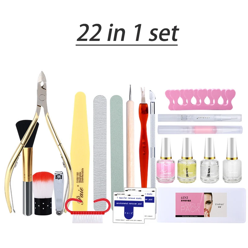 All-in-one manicure Nail Files Nail Sanding Buffer Professional Makeup Manicure Pedicure Set Nail Brushes Tool Extension Set