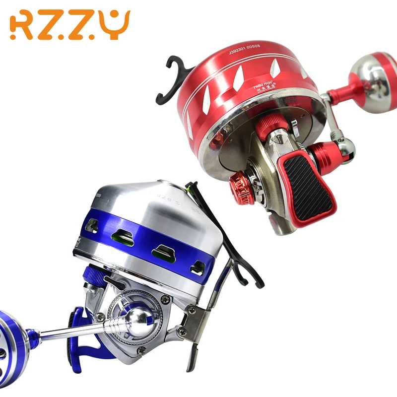 J39 Full Metal Fishing Reel Inner Line Closed Wheel Slingshot Compound Bow Special Fishing Reel 3.8:1 Speed Ratio Two-color enlarge