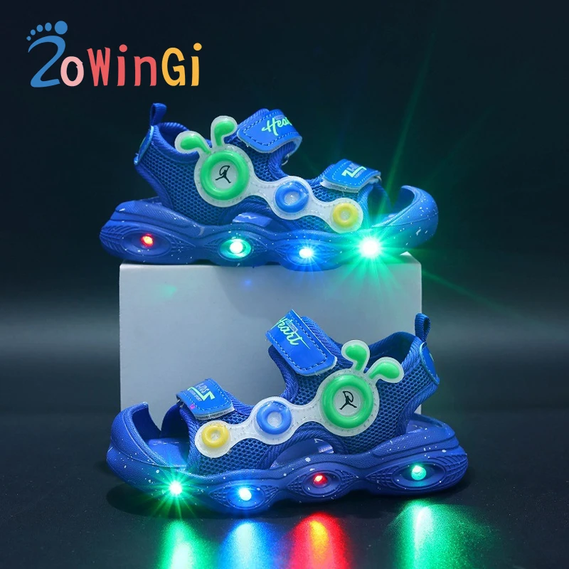 

Size 21-30 Girls Shoes Baby Glowing Sandals Breathable and Wear-resistant Toddler Sandals for Kids Children Casual Shoes buty