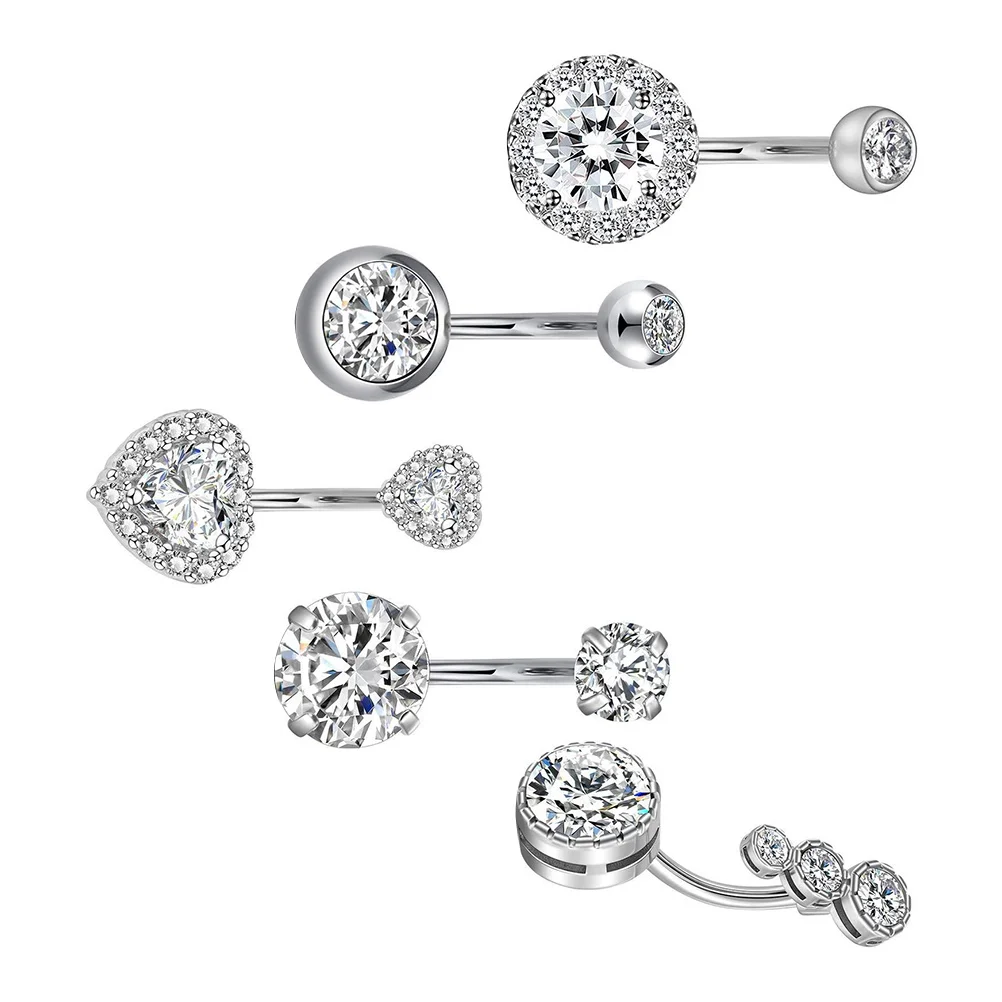 

Belly Button Jewelry Rings Ringnavelwomenpregnancy Hoop Bars Body Crystals Barbellsurgical Steel Danglepercinging