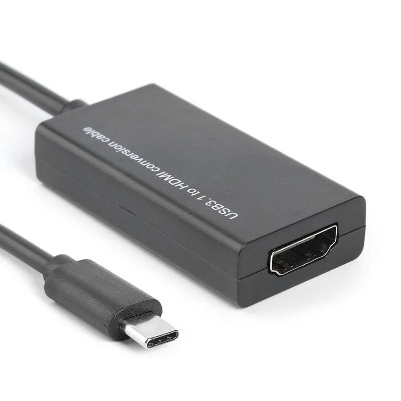 Адаптер-конвертер USB 3.1 Type-C в HDMI-совместимый с женским разъемом для MHL Android